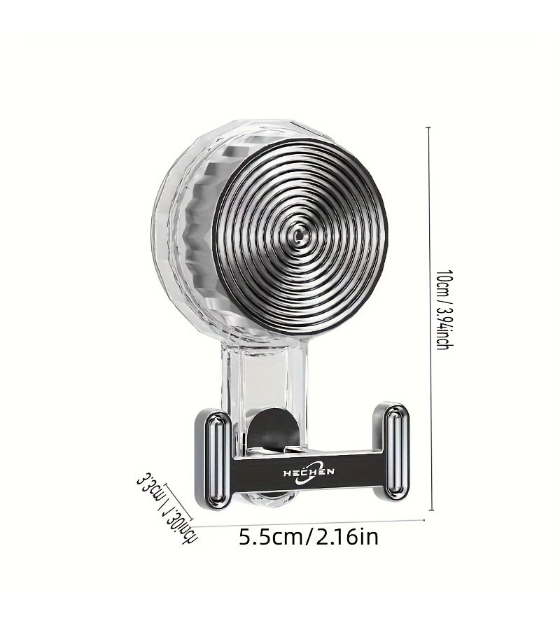 Gray Electroplated Suction Cup Hooks Strong Adhesive Wall Mount For Bathroom Kitchen Entryway - Image 2
