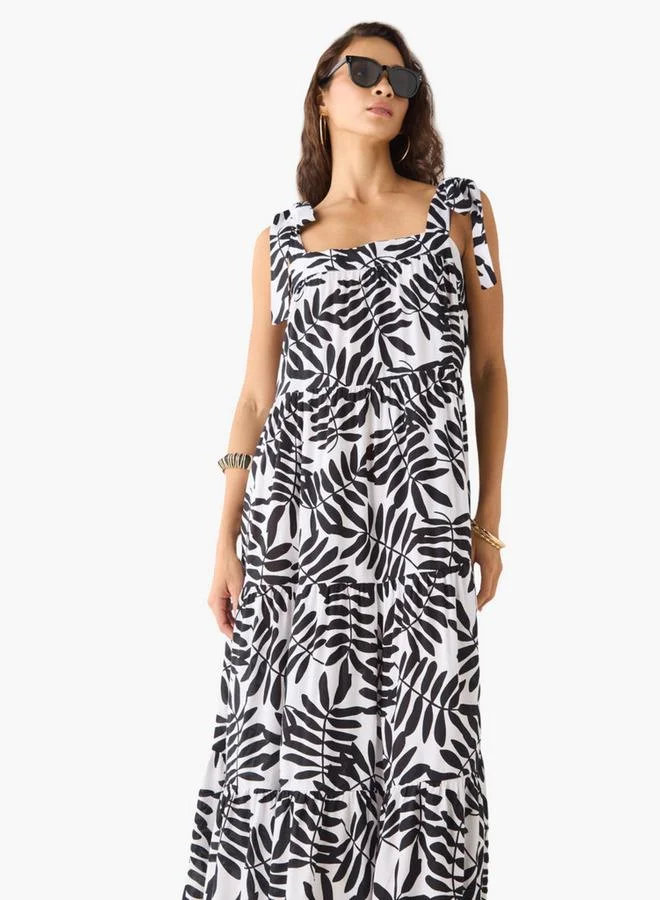 Splash FAV Printed Sleeveless Maxi Dress