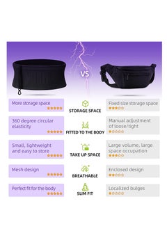 Y&D Running Belt, Pack for Phone, Moisture Wicking Storage Belt Bag Walking Travel Sports Hiking Workout Women Men 4 Large Security Pockets Grey M Size  - Image 5