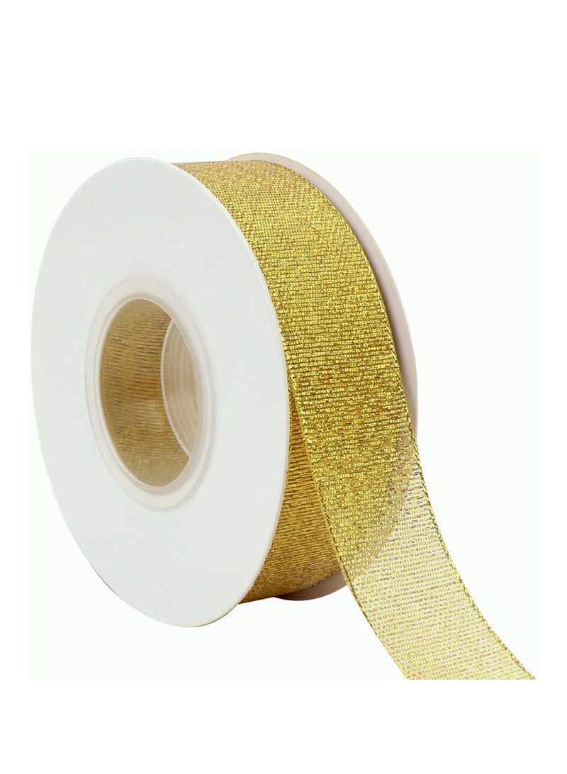KASTWAVE 25 Yards Glitter Metallic Ribbon 1 Wide Ribbon , DELFINO Sparkly Fabric Ribbon Gift Ribbon Thin Ribbon - Image 1