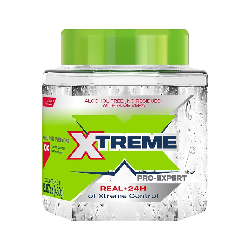 Xtreme Pro-Expert Clear Styling Hair Gel, Alcohol-Free 24-Hours Control With Aloe Vera, 15.87 oz (Pack of 12) - Image 1