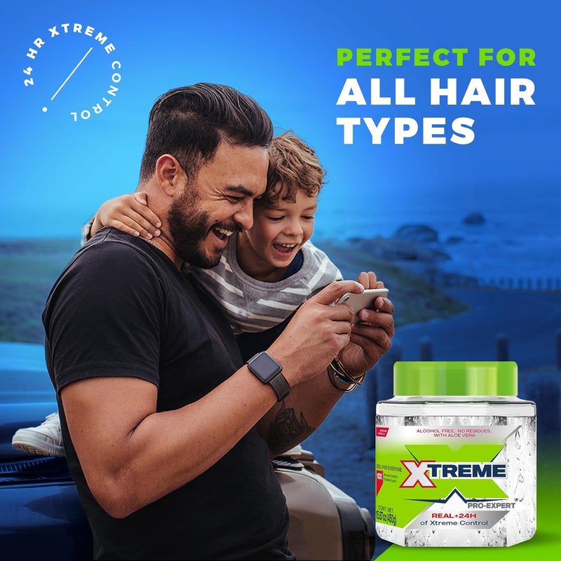 Xtreme Pro-Expert Clear Styling Hair Gel, Alcohol-Free 24-Hours Control With Aloe Vera, 15.87 oz (Pack of 12) - Image 5