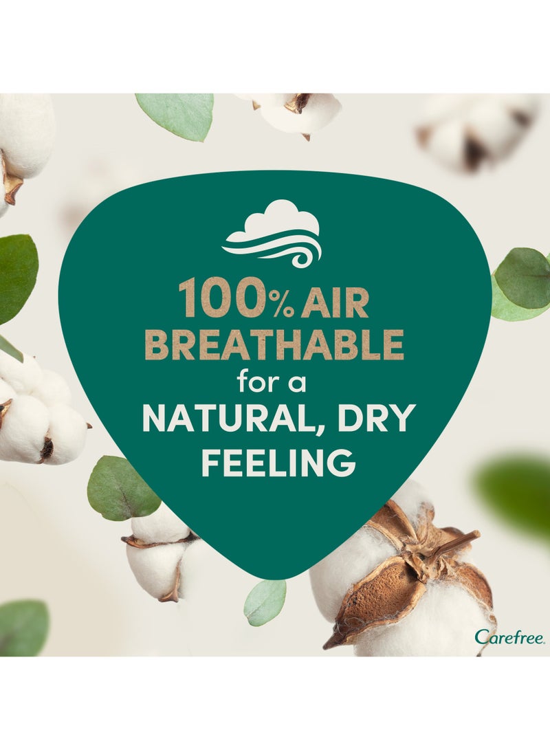 Carefree بطانات قطنية عضوية مختبرة جلدياً خالية من العطور بحجم طويل - Image 3
