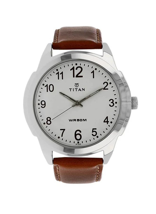 TITAN Leather Analog Wrist Watch 1585SL07