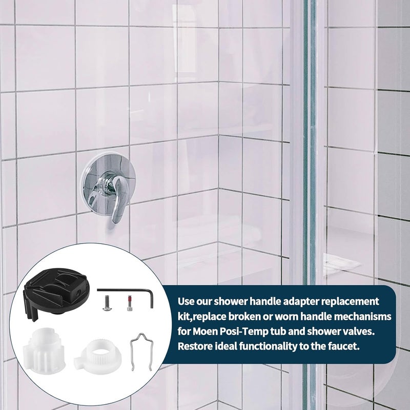 OXDFK 116653 Shower Handle Adapter Kit, Compatible with Moen Posi-Temp Single Handle Tub & Shower Faucet Valve Cartridge, Shower Handle Replacement Accessory - Image 5
