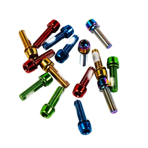 Chooee Mountain Bike Stem Bolts 6PCS,M5 x 18mm Road Bicycle Stem Bolts Screw for MTB DH BMX Orange - Image 4