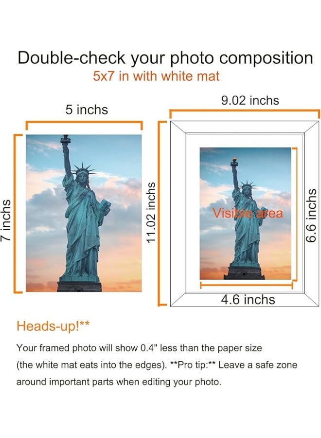 Arabest White  8x10 Picture Frames White 6 Pack Wall Mounting or Tabletop Display - Image 2