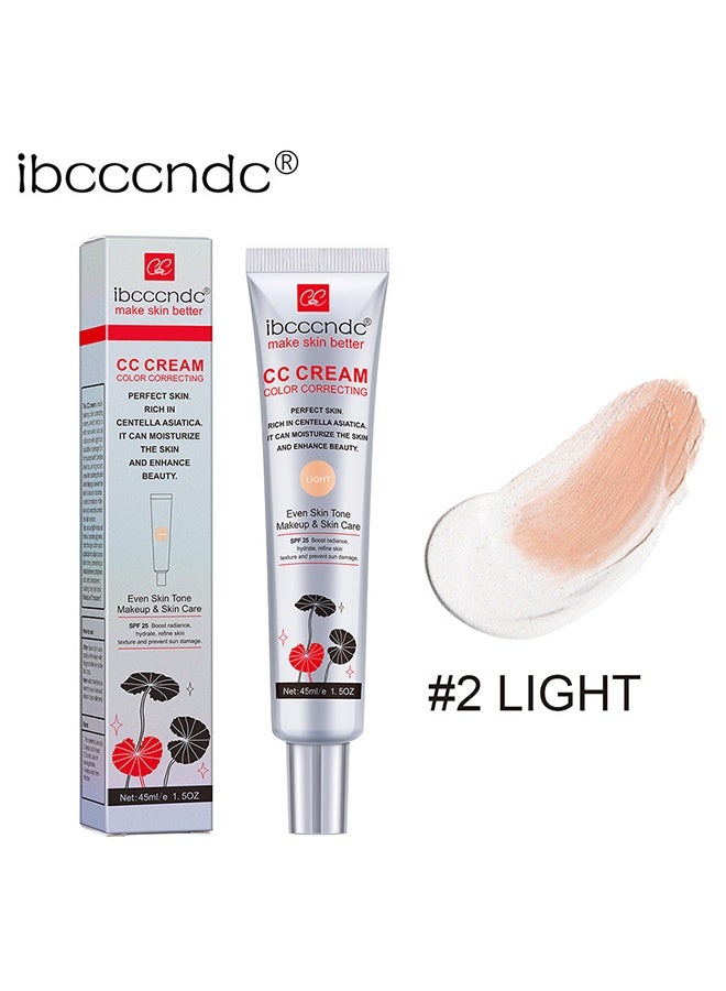 آي بي سي سي سي أن دي سي اجعل البشرة أفضل كريم CC لتصحيح لون البشرة المثالية ، غني بكينتيللا اسياتيكا. يمكن أن يرطب البشرة ويعزز الجمال.مكياج بلون البشرة والعناية بالبشرة ، مقاوم للماء والعرق ، SPF 25 (02 # ضوء) - Image 2