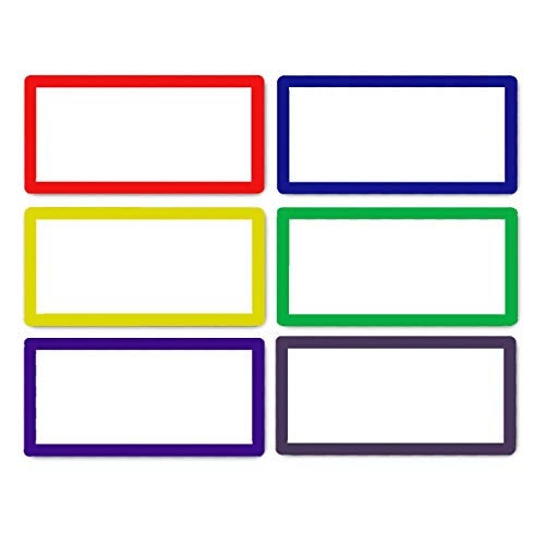 ZHIDIAN 36Pcs Magnetic Name Tags Small Thick Dry Erase Magnet Labels Writable Wipable Mini Magnetic Tapes Strips for Classroom Office Calendar Whiteboards Shelf Garage Fridge, 2.1x1.2 - Image 2