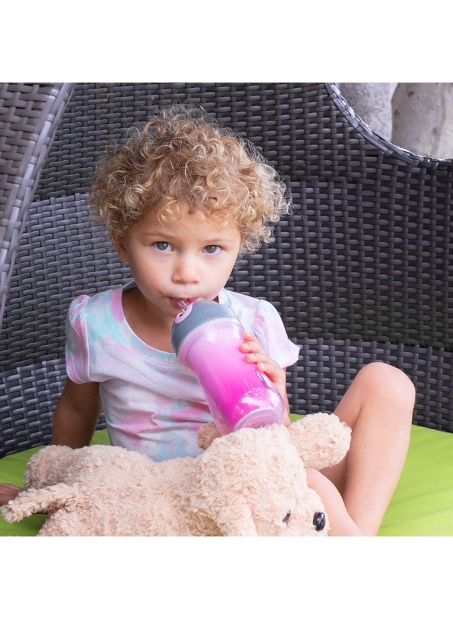 شيكو كوب شرب معزول مزدوج الجدار من تشيكو، سعة 9 أونصات، مزود بقشة سيليكون وغطاء مانع للانسكاب | آمن للاستخدام في الرف العلوي لغسالة الأطباق، سهل الإمساك، تصميم مريح، وردي/أرجواني، عبوة من قطعتين، مناسب للأطفال من عمر 12 شهرًا فأكثر - Image 2