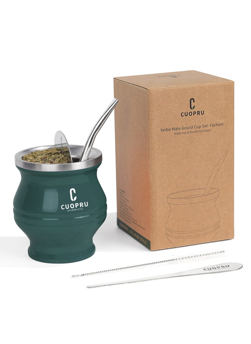 CUOPRU - CUOPRU Yerba Mate Cup Set with Bombilla(Straw), Tea Filter - Image 1