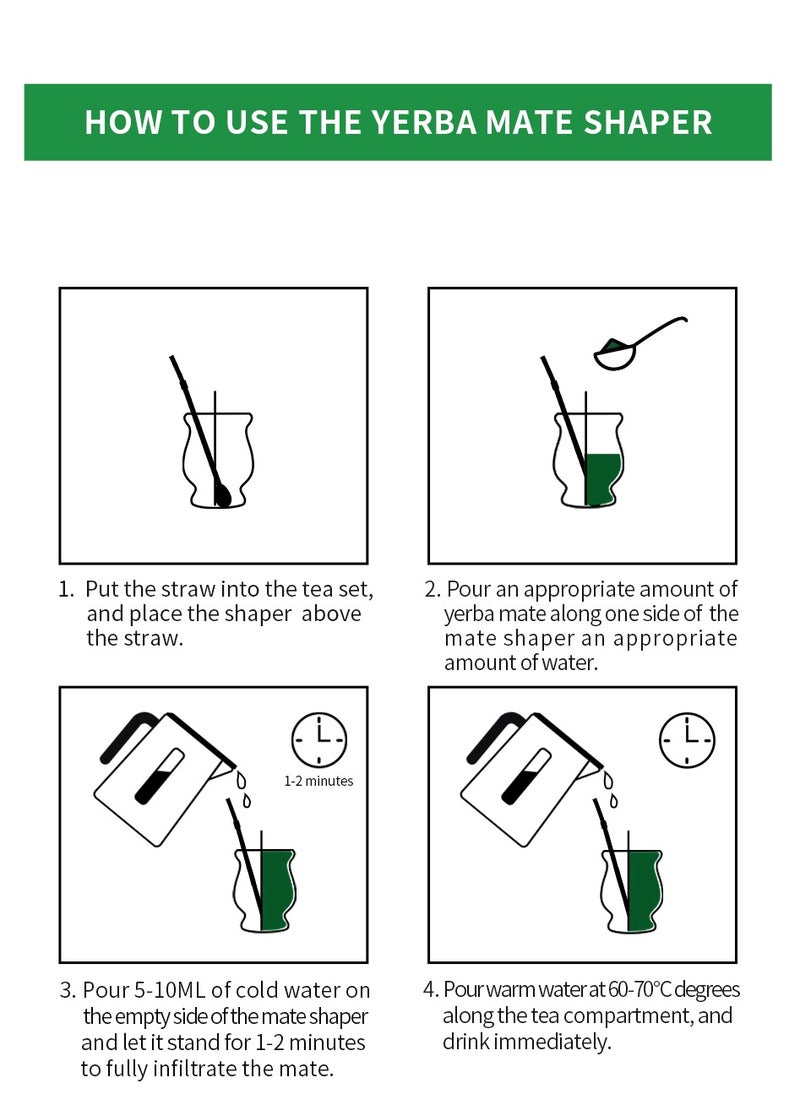 CUOPRU - CUOPRU Yerba Mate Cup Set with Bombilla(Straw), Tea Filter - Image 1