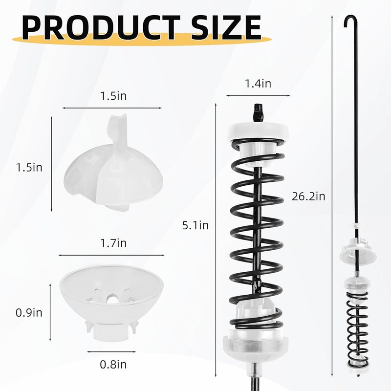 Pulluty W10780045 Washer Suspension Rod Kit for Whirlpool Amana Maytag Kenmore - Image 3