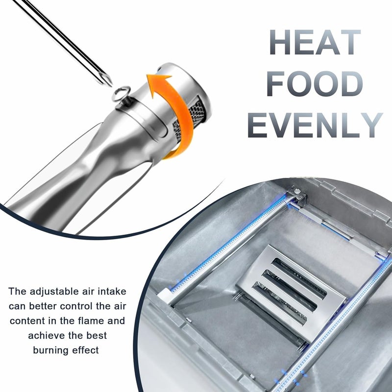 Utheer 69785 18 Inch Grill Burner for Weber Spirit I & II 200 Series, Spirit E-210 E-220, Spirit S-210 S-220 Gas Grills with Up Front Controls, 304 Stainless Steel Weber Replacement Parts - Image 3