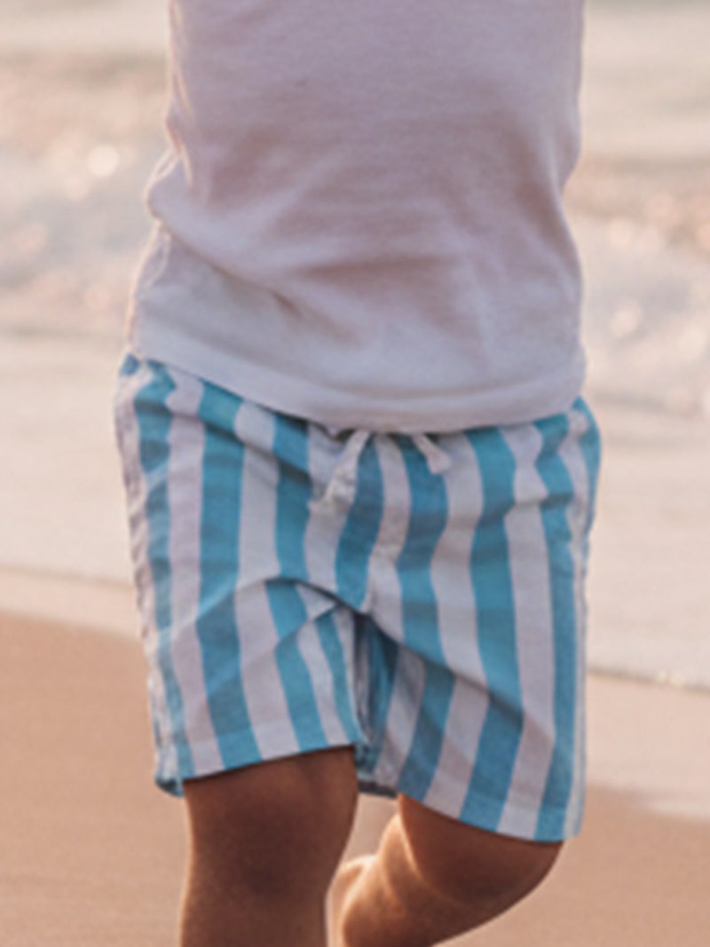 Swim Trunks for Baby Boys Fashion Stripes Print Elastic Waist Beach Shorts Kid Board Shorts - Image 4