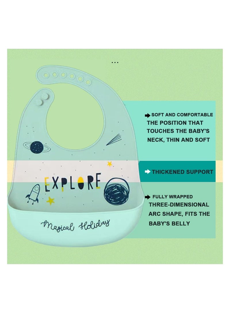 Muslin Tree Waterproof Silicone Baby Bib  - Image 5