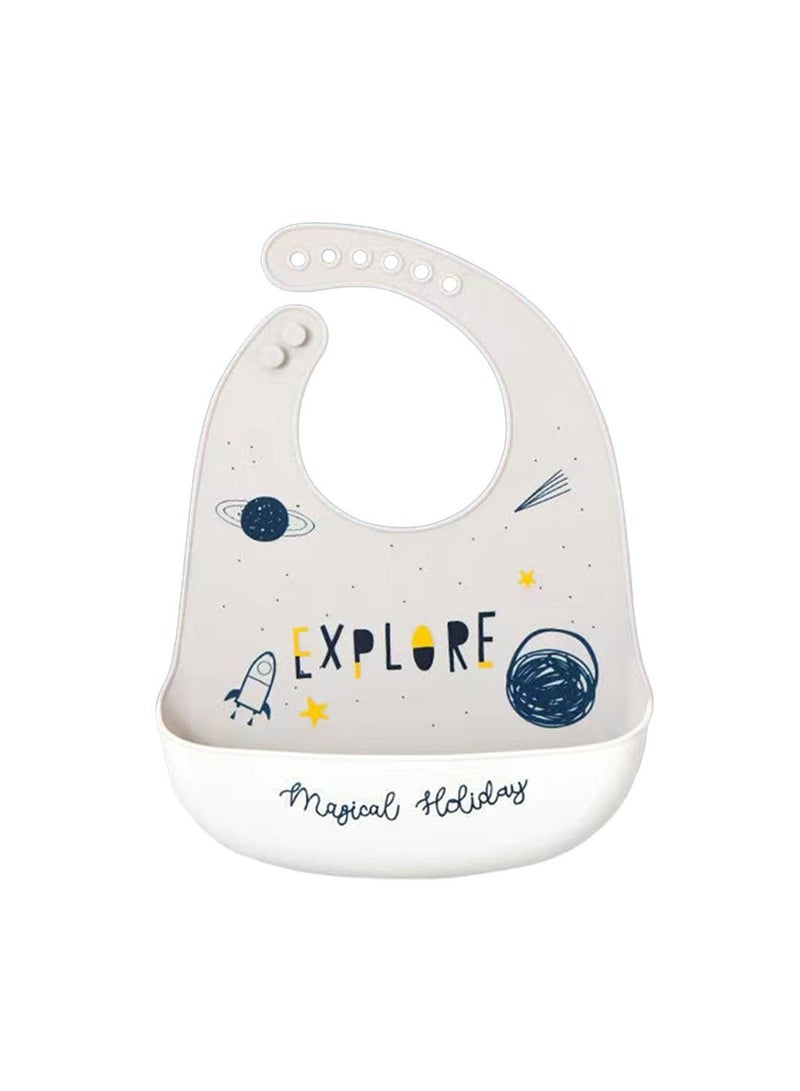 Muslin Tree Waterproof Silicone Baby Bib  - Image 1
