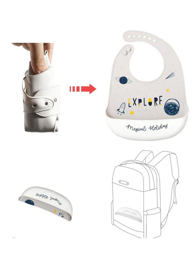 Muslin Tree Waterproof Silicone Baby Bib  - Image 4