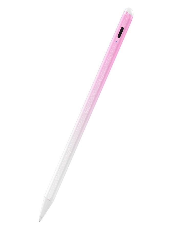 JAMJAKE Stylus Pen for iPad 9th&10th Generation-2X Fast Charge Active Pencil Compatible with 2018-2024 Apple iPad Pro 11"/12.9"/M4, iPad Air 3/4/5/M2, iPad 6-10, iPad Mini 5/6 Gen-Gradient White Pink - Image 1