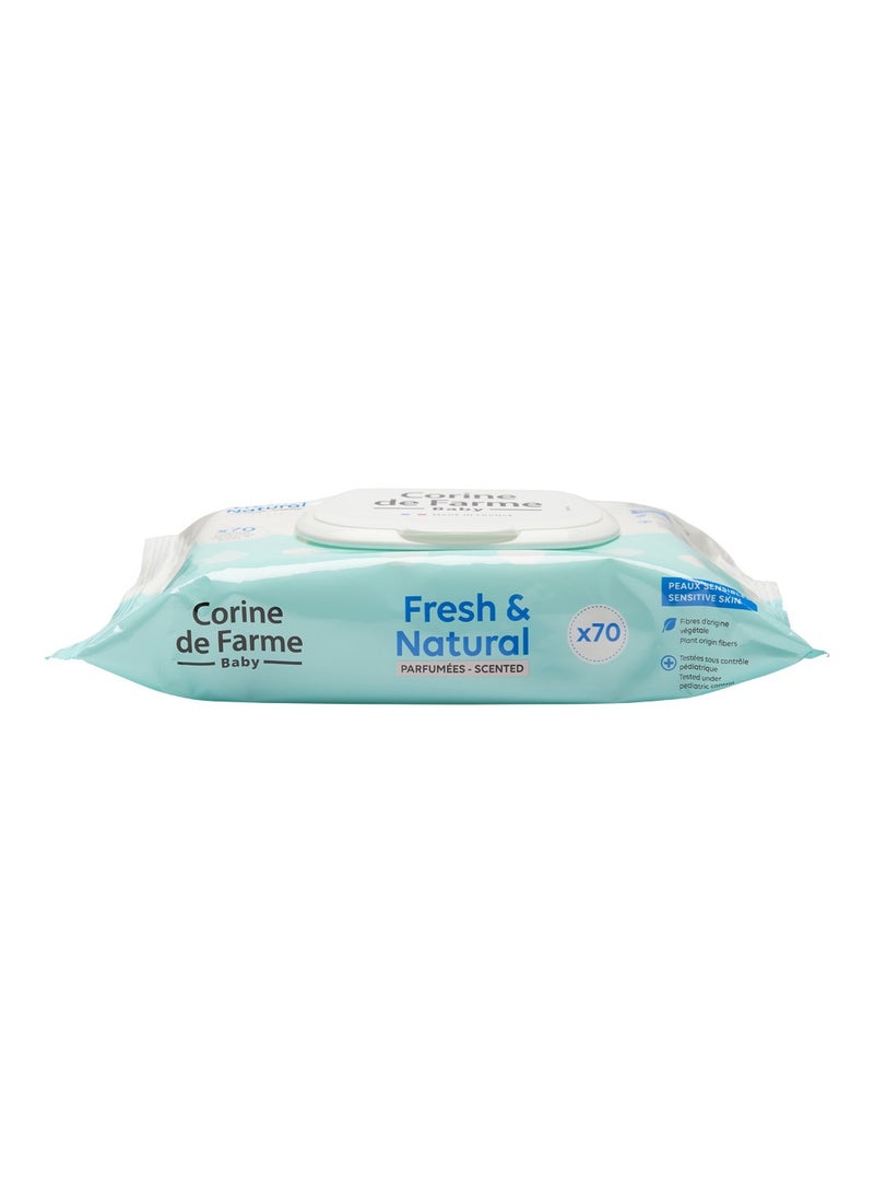 Corine De Farme - Baby Fresh & Natural Wipes 70's - Image 3