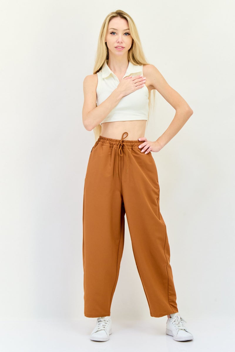 PUMA سروال رياضي نسائي مناسب في الهواء الطلق، بني - Image 4