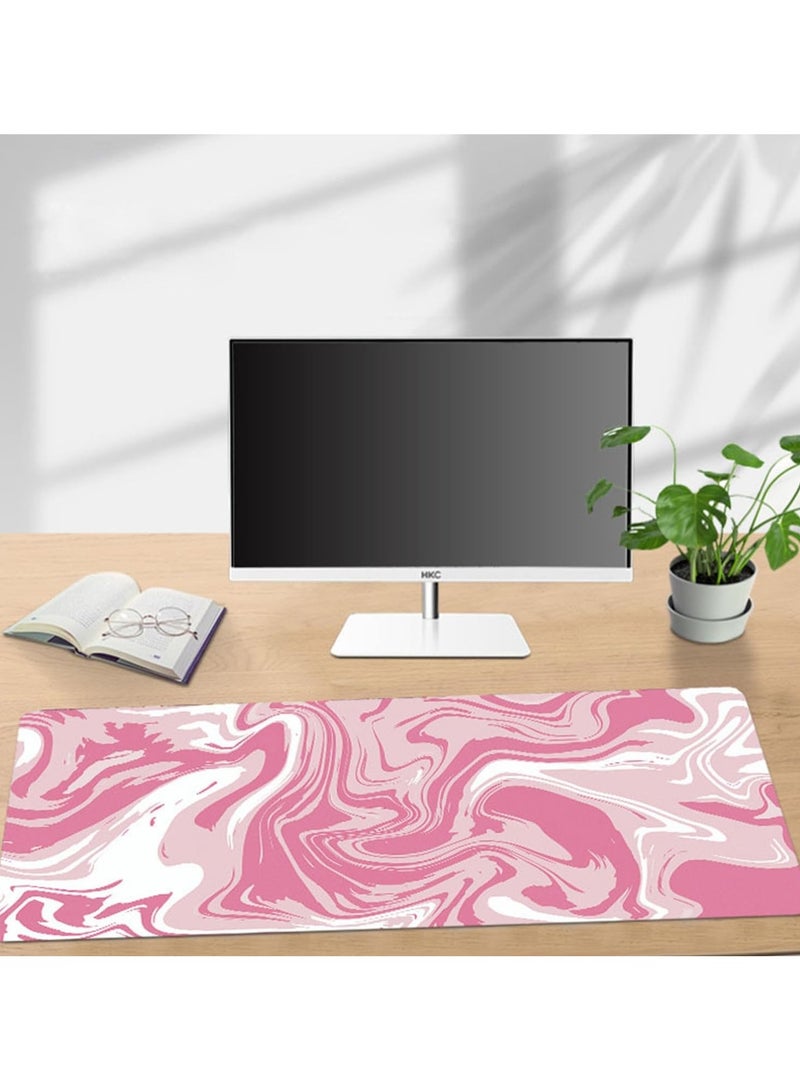 Large Gaming Anti Skid Mousepad with Stitched Edges 700x300x2mm 800*300*2mm 900*400*2mm Cute Pink  - Image 2