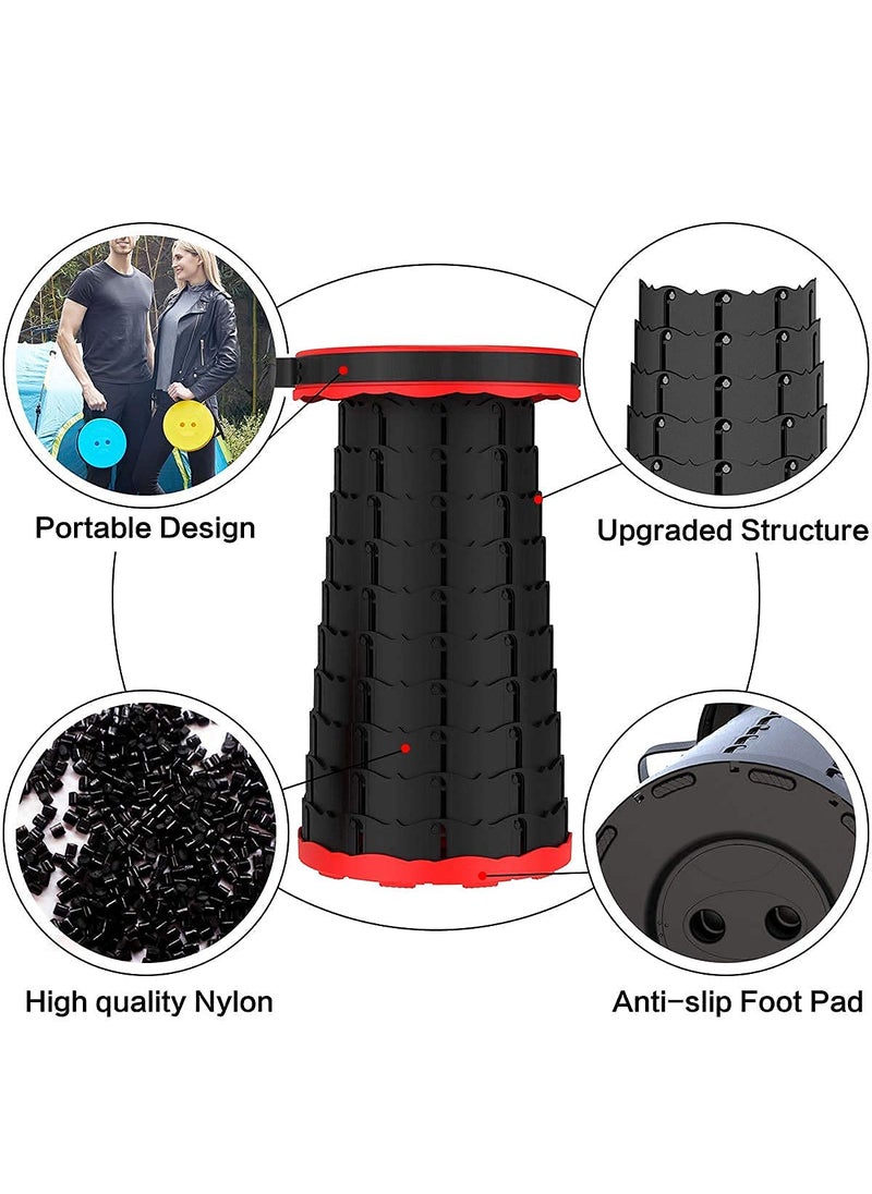 PATTAR PATTAR Telescoping Stool Simple Stool Collapsible Portable Retractable Folding Stool Telescopic Stool Outdoor Fishing Stool for BBQ Camping Pool Fishing Hiking Garden Stool  - Image 3