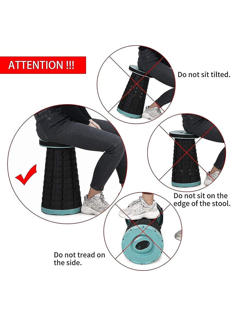 PATTAR PATTAR Telescoping Stool Simple Stool Collapsible Portable Retractable Folding Stool Telescopic Stool Outdoor Fishing Stool for BBQ Camping Pool Fishing Hiking Garden Stool  - Image 4