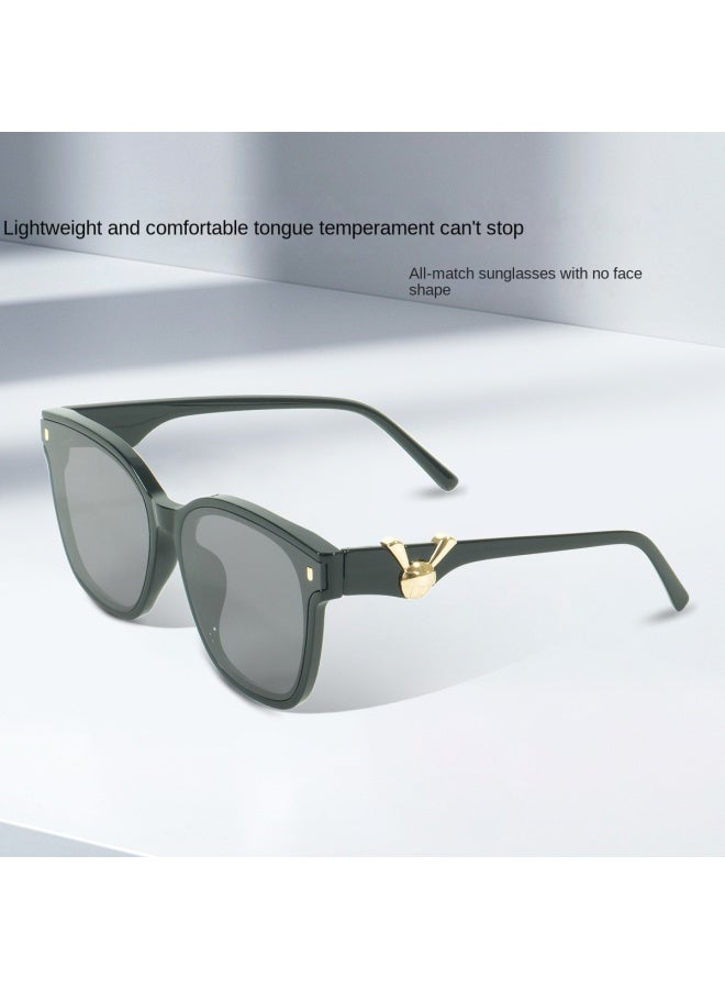 pincai Dopamine Sunglasses For Women, High-end Aesthetic, Instagram-style Large Frame, Round And Square Face Slimming, Sun Shade Glasses - Image 2