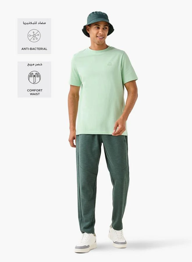 Kappa Kappa Regular Fit Panelled Joggers with Drawstring Closure and Pockets