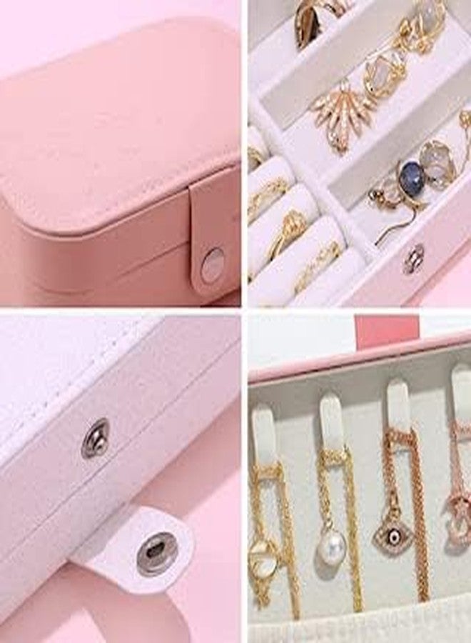 Zerolex PU Big Jewellery Box | PU Leather Magnetic Buckle Portable Storage Box Case with Dividers Container for Rings, Earrings, Necklace | Home Organizer - Image 4