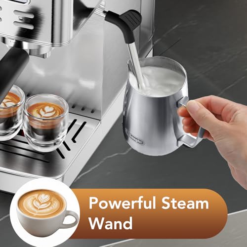 COWSAR Espresso Machine 20 Bar, Compact Commercial Espresso Maker with Milk Frother, Visual Pressure Gauge, Coffee Machine with 47oz Removable Water Tank and Capsule Funnel, for Cappuccino, Latte - Image 3