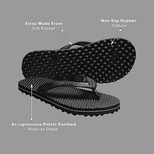 YUKI Men and Women Slipper Accupressure Flip Flops Hawai Chappal for Home Daily Use - Image 2