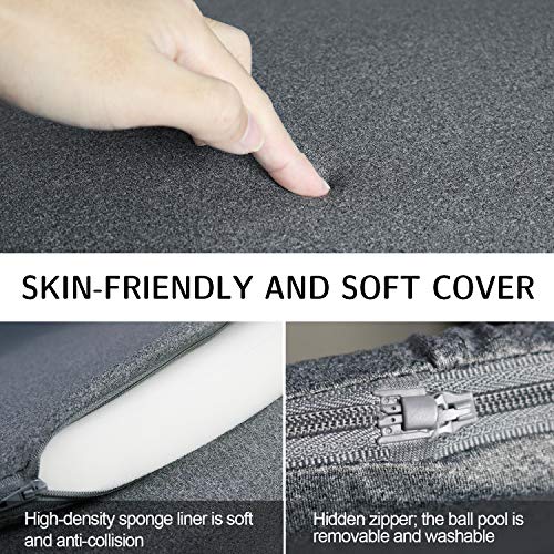 TRENDBOX Soft Foam Sponge Indoor Round Ball Pit,Ideal for Children - Dark Gray - Image 4