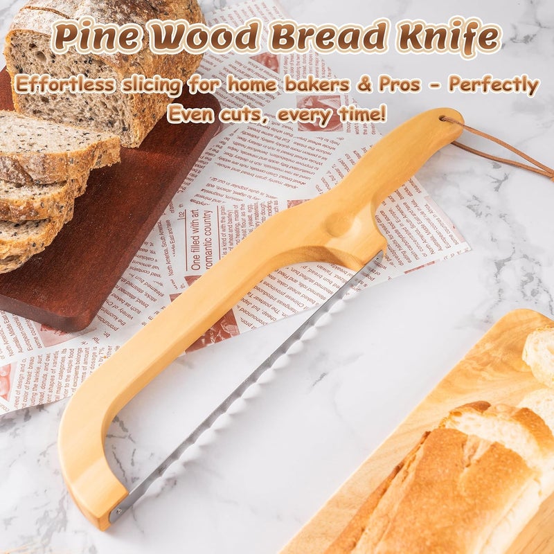 Pranski Bread Knife for Homemade Bread 14.5'' Sourdough Bread Knife, Premium Slicer for Homemade Bread, Baguettes and More Cuts Thin, Ergonomic Handler Premium Sharpness Blade - Image 2