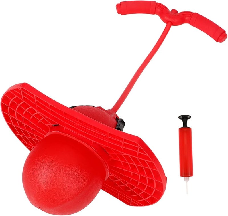 Inflatable Jumping Ball Toy With Rope Handle Outdoor Bouncing Ball For Boys And Girls Random Color - Image 1