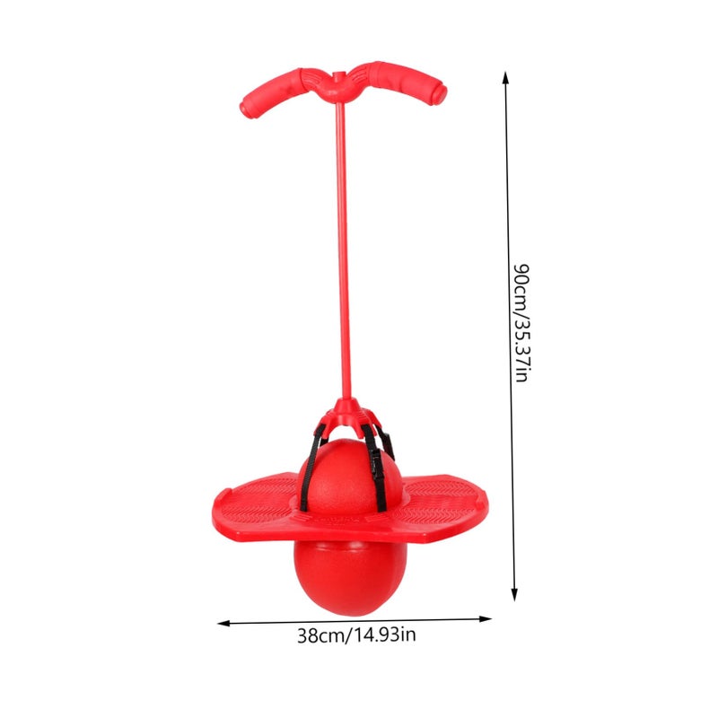 Inflatable Jumping Ball Toy With Rope Handle Outdoor Bouncing Ball For Boys And Girls Random Color - Image 3