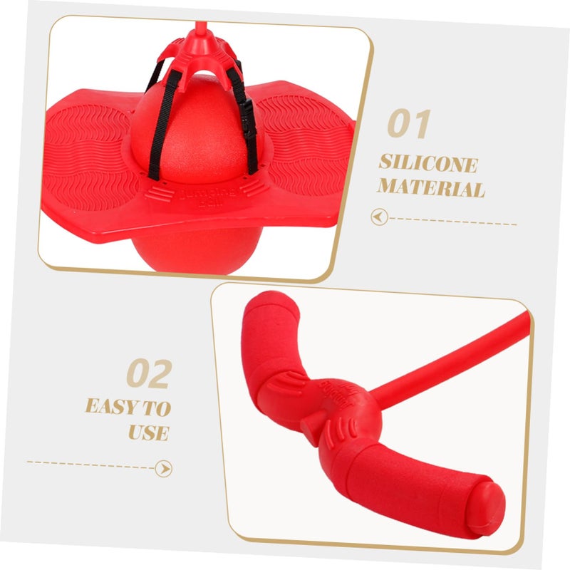 Inflatable Jumping Ball Toy With Rope Handle Outdoor Bouncing Ball For Boys And Girls Random Color - Image 5