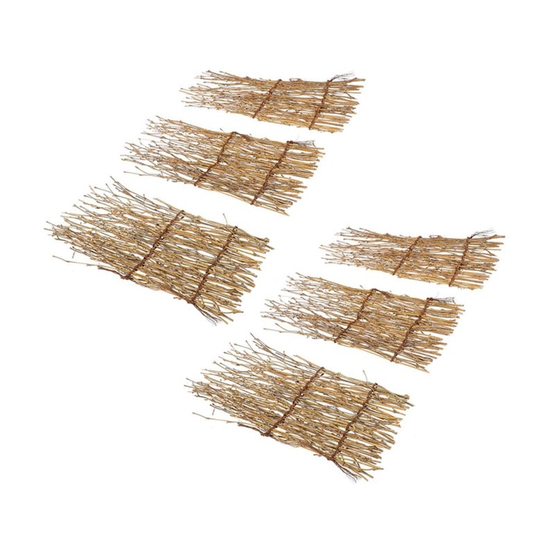 Bamboo Sushi Mat Decorations 6Pcs Japanese Sushi Fence Ornaments Photo Props Table Decor 23X11X1CM - Image 2