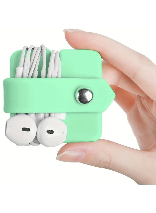 Green Headphone Cable Organizer Holder Winder Manager Christmas Gift - Image 1