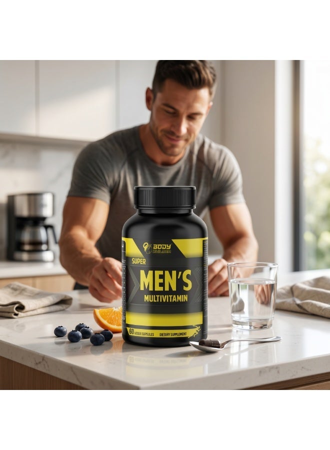 Body Builder Super Men's Multivitamin, 60 Capsules, Energy & Stamina Support - Image 4
