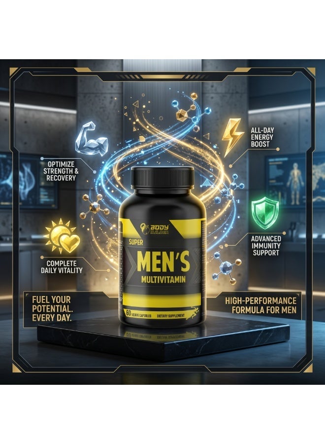 Body Builder Super Men's Multivitamin, 60 Capsules, Energy & Stamina Support - Image 3