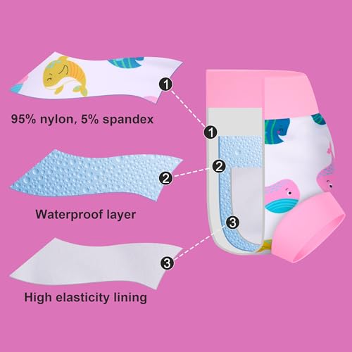 BIG ELEPHANT Baby Swim Diapers 3Pack Reusable Waterproof Swim Pants for Boys and Girls Soft Breathable Swimwear for Pool - Image 3
