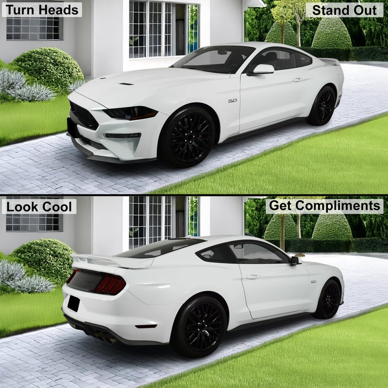 Generic BOGAR TECH DESIGNS Complete Full Headlight and Taillight Precut Overlay Tint Kit with Tools Compatible with Ford Mustang GT/Ecoboost 2018-2022, Dark Smoke  - Image 2