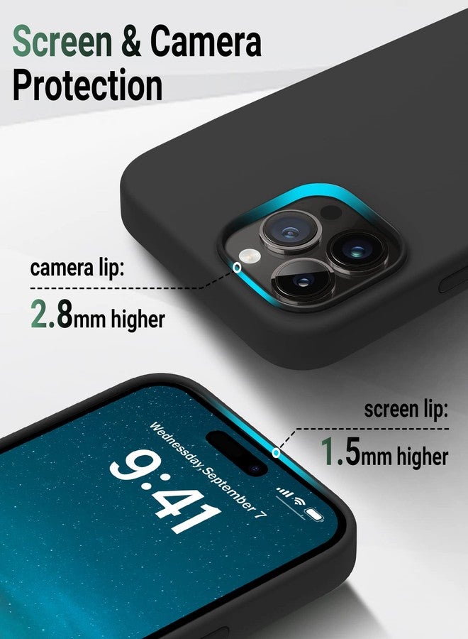 AOTESIER Shockproof Designed for iPhone 14 Pro Max Case, [Food Grade Silicone] [Military Drop Protection] with Anti-Scratch Lining Protective Phone Case for 14 ProMax, 6.7 inch, Black - Image 4
