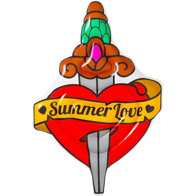 بست واي عوامة علي شكل تاتو بكتابة في حب الصيف قابلة للنفخ 198x137 سم - 43265 - Image 3