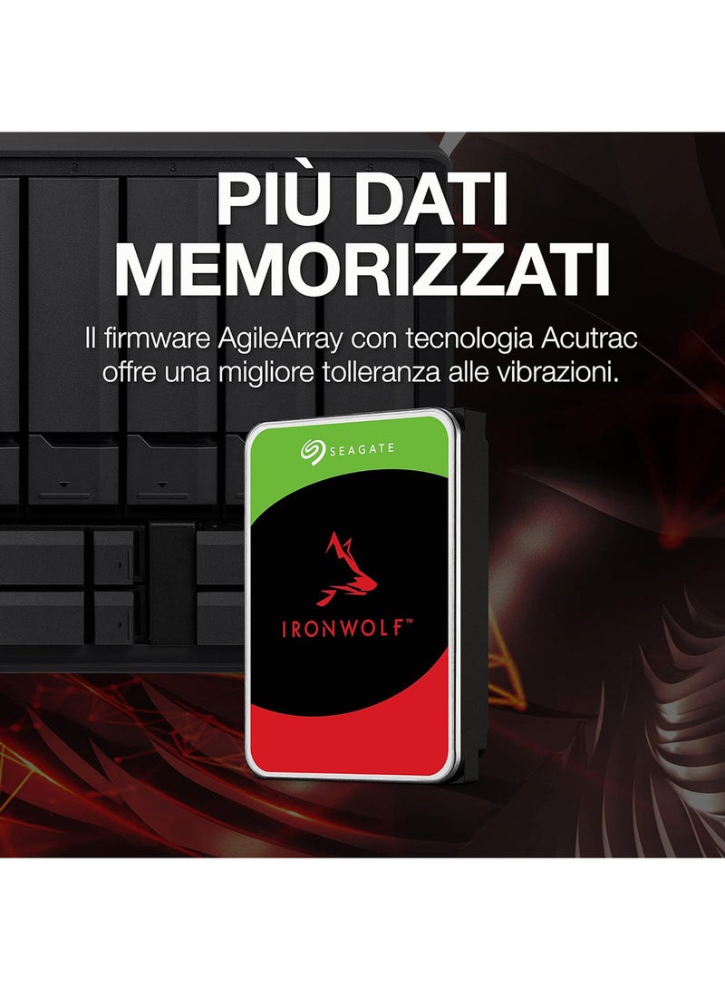 سيجيت قرص صلب داخلي IronWolf سعة 6TB لنظام NAS، 3.5" SATA 6Gb/s، 5400RPM، 256MB ذاكرة مؤقتة، سرعة نقل تصل إلى 180MB/s، تقنية CMR، موثوقية على مدار 24×7، AgileArray مع مستشعرات RV، إدارة صحة IronWolf | ST6000VN006 - Image 3