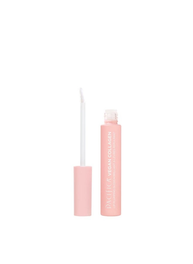 Pacifica ملمع الشفاه Beauty Vegan Collage Lip Plumping Gloss - شفاه ممتلئة شبابية - فيتامين E - ببتيدات وزبدة الشيا - لامع وبراق - طرف رفيع - نباتي + خالٍ من القسوة  - Image 1
