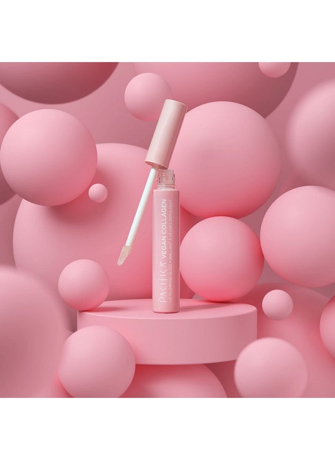 Pacifica ملمع الشفاه Beauty Vegan Collage Lip Plumping Gloss - شفاه ممتلئة شبابية - فيتامين E - ببتيدات وزبدة الشيا - لامع وبراق - طرف رفيع - نباتي + خالٍ من القسوة  - Image 5