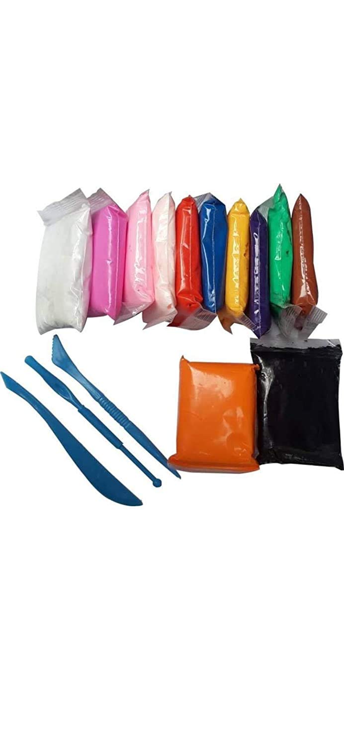 KRH (Pack of 24 PCs) DIY Ultra Light Modelling Mind Sharpening and Bouncing Clay with Tools for Kids and Art & Craft and 1pc Small Tattoo Book - Image 2
